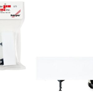 27ft Single-Axle Trailer (No Converter Dolly) White 1/87 (HO) Plastic Model by Promotex