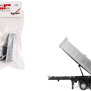 26ft Gravel Trailer Silver 1/87 (HO) Plastic Model by Promotex