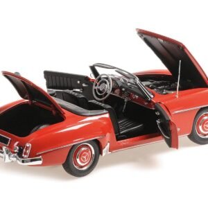 1955 Mercedes-Benz 190 SL Convertible Red (Top Down) 1/18 Diecast Model Car by Minichamps