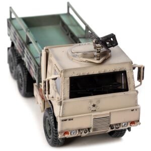M1083 MTV (Medium Tactical Vehicle) Armored Cab Cargo Truck with Turret NATO Camouflage "US Army" "Armor Premium" Series 1/72 Diecast Model by Panzerkampf