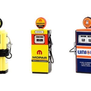 "Vintage Gas Pump" Set of 3 Pumps Series 11 1/18 Diecast Models by Greenlight