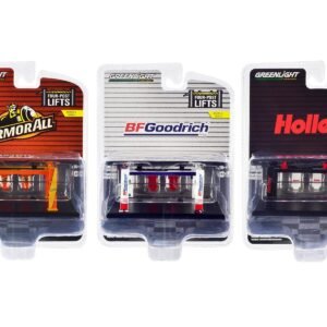 "Four-Post Lifts" Set of 3 pieces Series 4 1/64 Diecast Models by Greenlight