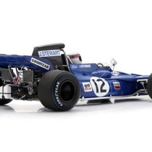 Tyrrell 003 #12 Jackie Stewart "Tyrrell-Ford" Winner Formula One F1 "British GP" (1971) with Acrylic Display Case 1/18 Model Car by Spark