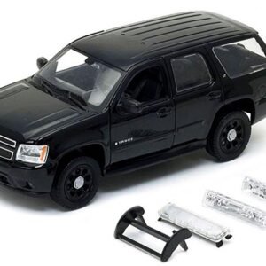 2008 Chevrolet Tahoe Unmarked Police Car Black 1/24 Diecast Model Car by Welly