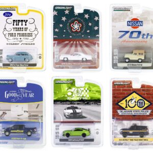 "Anniversary Collection" Set of 6 pieces Series 16 1/64 Diecast Model Cars by Greenlight