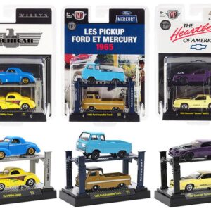 "Auto Lifts" Set of 6 pieces Series 23 Limited Edition to 6050 pieces Worldwide 1/64 Diecast Model Cars by M2 Machines