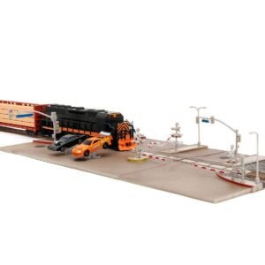 "Fast & Furious" Final Race Diorama with Toyota Supra Orange and Dodge Charger Black "Nano Scene" Series model by Jada