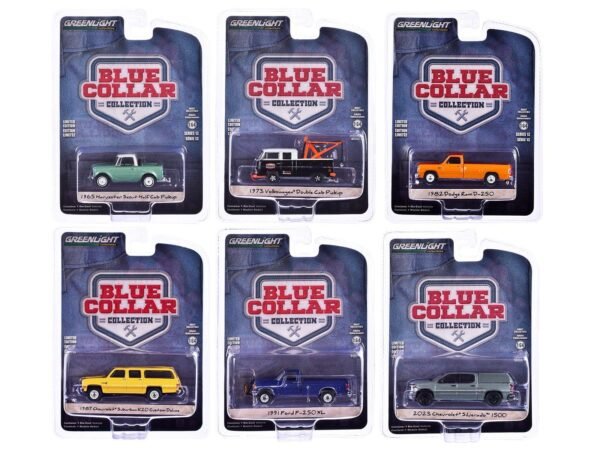 "Blue Collar Collection" Set of 6 pieces Series 13 1/64 Diecast Model Cars by Greenlight