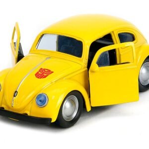 Volkswagen Beetle "Bumblebee" Yellow "Transformers" "Hollywood Rides" Series 1/32 Diecast Model Car by Jada