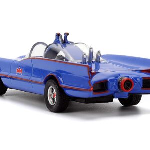 1966 Batmobile Blue "Batman" (1966-1968) Classic TV Series "Hollywood Rides" Series 1/32 Diecast Model Car by Jada
