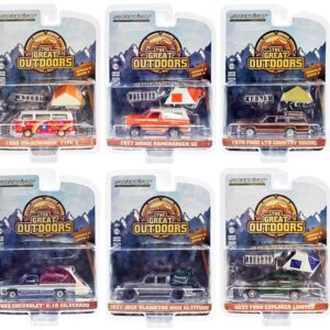 "The Great Outdoors" Set of 6 pieces Series 2 1/64 Diecast Model Cars by Greenlight