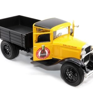 1931 Ford Model AA Pickup Truck Yellow and Black "Drink it Ice Cold for Sparkling Refreshment - Coca-Cola" 1/24 Diecast Model Car by Motor City Classics