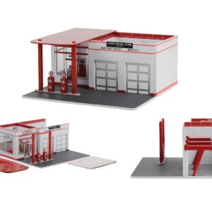 Vintage Gas Station Diorama "Pikes Peak Hill Climb Official Refueling Station" "Mechanic's Corner" Series 10 for 1/64 Scale Models by Greenlight