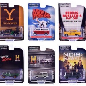 "Hollywood Series" Set of 6 pieces Release 42 1/64 Diecast Model Cars by Greenlight