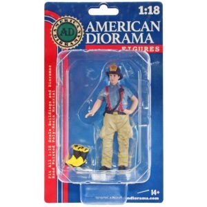 "Firefighters" Getting Ready Figure with Boots Accessory for 1/18 Scale Models by American Diorama