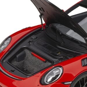 Porsche 911 (991.2) GT2 RS Weissach Package Guards Red with Carbon Stripes 1/18 Model Car by Autoart