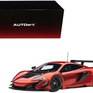 Mclaren 650S GT3 Volcano Orange with Black Accents 1/18 Model Car by Autoart