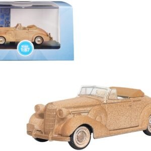 1936 Buick Special Convertible Coupe Beige (Rusted) "Junkyard Project" 1/87 (HO) Scale Diecast Model Car by Oxford Diecast