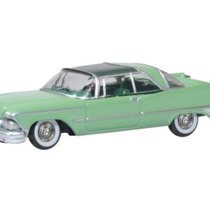 1959 Chrysler Imperial Crown 2 Door Hardtop Highland Green and Ballad Green 1/87 (HO) Scale Diecast Model Car by Oxford Diecast