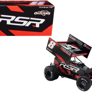 Winged Sprint Car #8 Aaron Reutzel "RSR" Baughman-Reutzel Motorsports "World of Outlaws" (2023) 1/18 Diecast Model Car by ACME