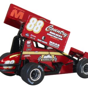 Winged Sprint Car #88 Austin McCarl "Country Builders Construction" Country Builders Racing "World of Outlaws" (2023) 1/18 Diecast Model Car by ACME