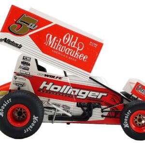 Winged Sprint Car #5W Lucas Wolfe "Old Milwaukee" Allebach Racing "World of Outlaws" (2024) 1/18 Diecast Model Car by ACME