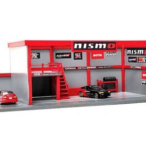 "Garage Diorama Advan" Diorama with Decals for 1/64 Scale Models by American Diorama