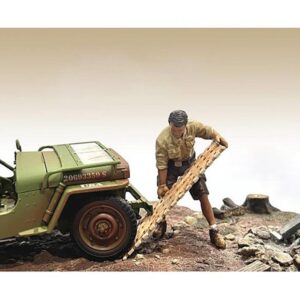 "4X4 Mechanic" Figure 8 with Board Accessory for 1/18 Scale Models by American Diorama
