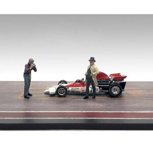 "Race Day" Two Diecast Figures Set 3 for 1/43 Scale Models by American Diorama