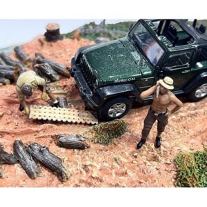 "4X4 Mechanics" 2 Piece Diecast Figure Set 1 for 1/43 Scale Models by American Diorama