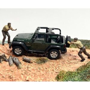 "4X4 Mechanics" 2 Piece Diecast Figure Set 3 for 1/43 Scale Models by American Diorama