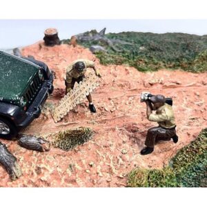"4X4 Mechanics" 2 Piece Diecast Figure Set 4 for 1/43 Scale Models by American Diorama