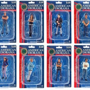 "Car Meet 3" 8 piece Figure Set for 1/18 Scale Models by American Diorama