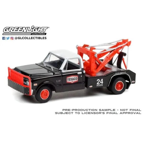 Greenlight - 1970 Chevrolet C-30 Dually Wrecker - Texaco 24 Hour Road Service -1:64 diecast