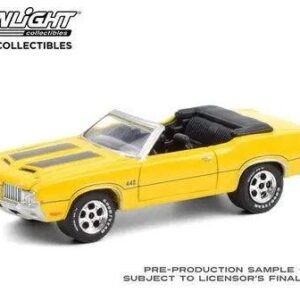Greenlight - Barrett Jackson 1970 Oldsmobile® 442™ Convertible in Sebring Yellow with Black Stripes