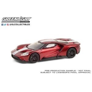 Greenlight - Barrett Jackson 2017 Ford GT in Liquid Red with White Stripes