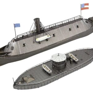 Model Kit USS Monitor and USS Merrimack Ironclad Warships "Battle of the Ironclads" (Challenging Difficulty) Steel Model by Metal Earth