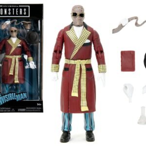 The Invisible Man 6" Moveable Figure with Accessories and Alternate Head and Hands "Universal Monsters" Series by Jada