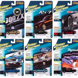 "Classic Gold Collection" 2022 Set A of 6 Cars Release 2 1/64 Diecast Model Cars by Johnny Lightning