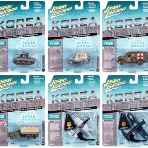 "Korea: The Forgotten War" Military Set A of 6 pieces 2023 Release 1 Limited Edition to 2000 pieces Worldwide Diecast Models by Johnny Lightning