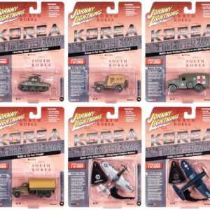 "Korea: The Forgotten War" Military Set B of 6 pieces 2023 Release 1 Limited Edition to 2000 pieces Worldwide Diecast Models by Johnny Lightning