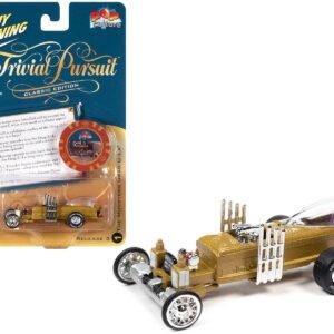 Barris Drag-U-La "The Munsters" "Trivia Pursuit" with Poker Chip Collector's Token and Game Card "Pop Culture" 2022 Release 3 1/64 Diecast Model Car by Johnny Lightning