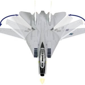 Grumman F-14B Tomcat Fighter Aircraft "VF-142 Ghostriders" and Section K of USS Enterprise (CVN-65) Aircraft Carrier Display Deck "Legendary F-14 Tomcat" Series 1/200 Diecast Model by Forces of Valor