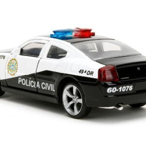 2006 Dodge Charger Police Black and White "Policia Civil" "Fast & Furious" Series 1/32 Diecast Model Car by Jada