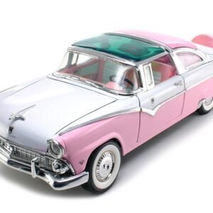 1955 Ford Crown Victoria Pink 1/18 Diecast Model Car by Road Signature