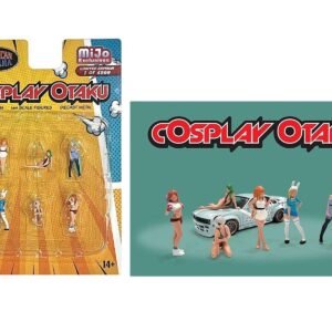 "Cosplay Otaku" 6 piece Diecast Figure Set Limited Edition to 4800 pieces Worldwide for 1/64 Scale Models by American Diorama