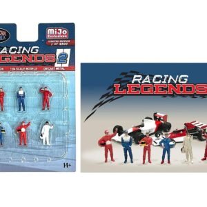"Racing Legends 2" 6 piece Diecast Set (6 Driver Figures) Limited Edition to 4800 pieces Worldwide for 1/64 Scale Models by American Diorama